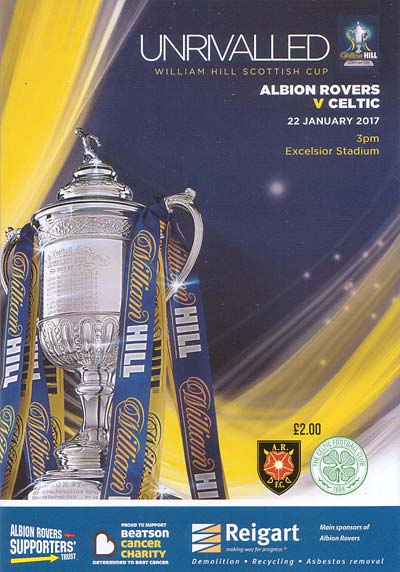 Albion Rovers v Celtic XI 08/08/2016