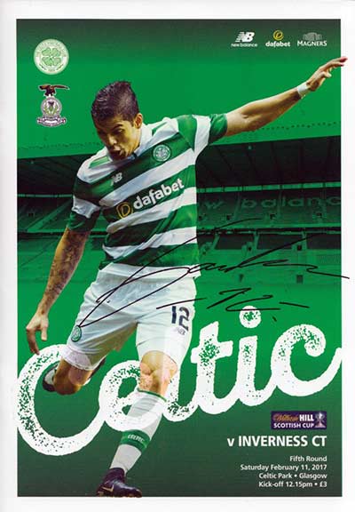 Match programme Inverness CT v Celtic FC 18/09/2016