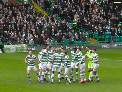 The Celtic team on the record-breaking day