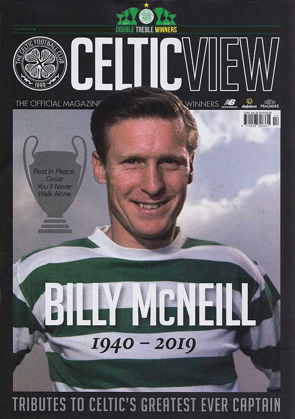 Celtic View tribute to Billy McNeill