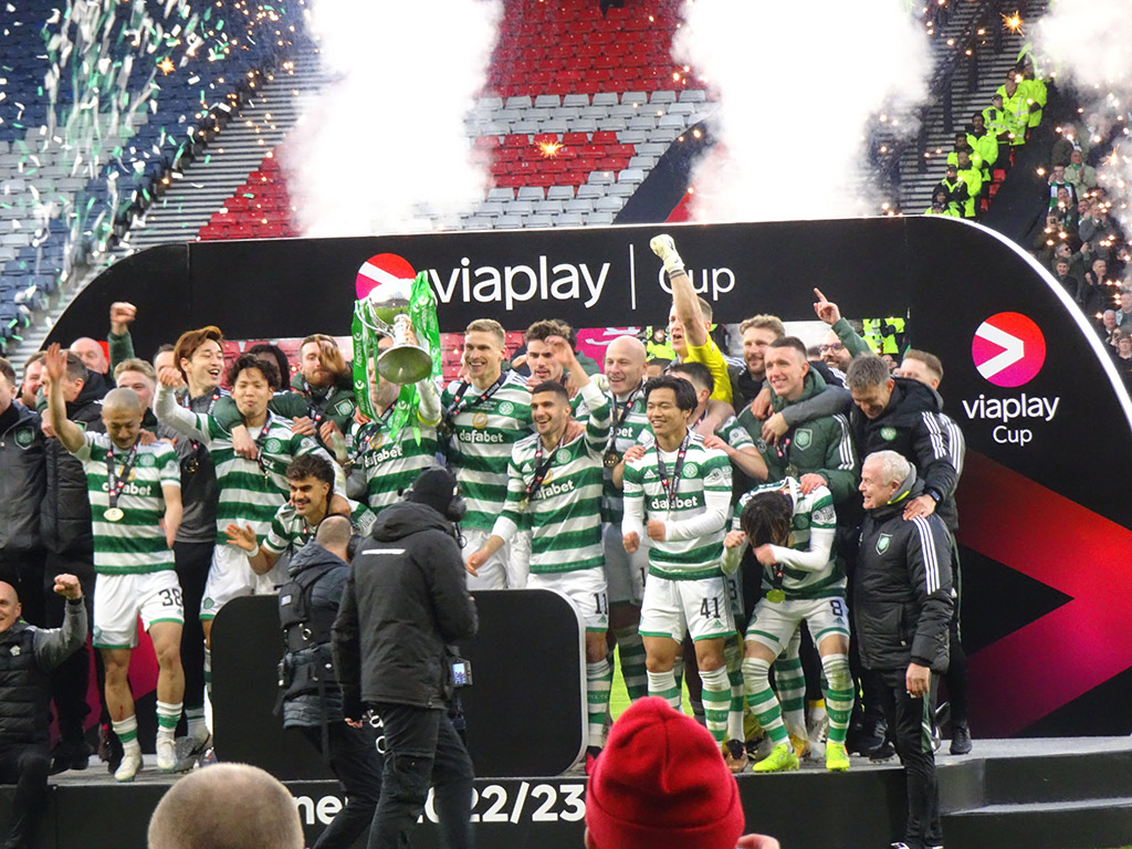 Celtic on the winners podium