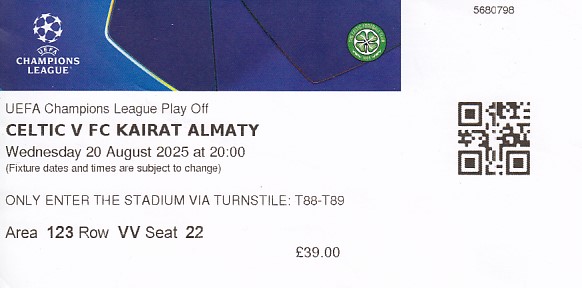 Match ticket