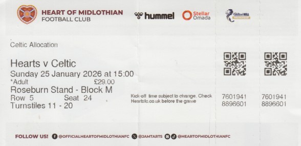 Match programme