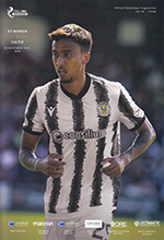 Match programme and stats