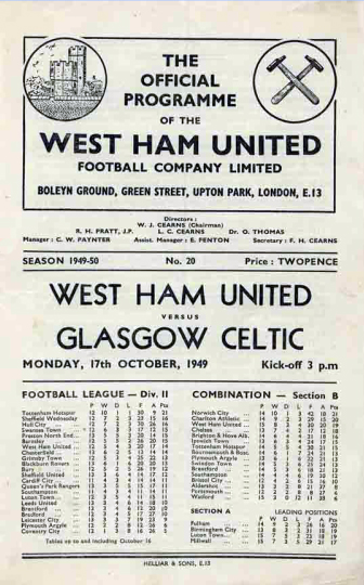 Match programme