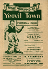 Yeovil Town v Celtic 1950