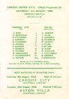 Carlisle United 02/08/69