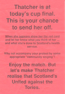 Maggie Thatcher's red card