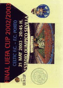 UEFA CUP FINAL 2003 at the Estadio Olimpico, Seville 21/05/03. Pirate Programme